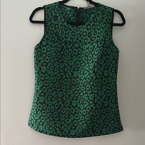 Green Cheetah Sleeveless Top
